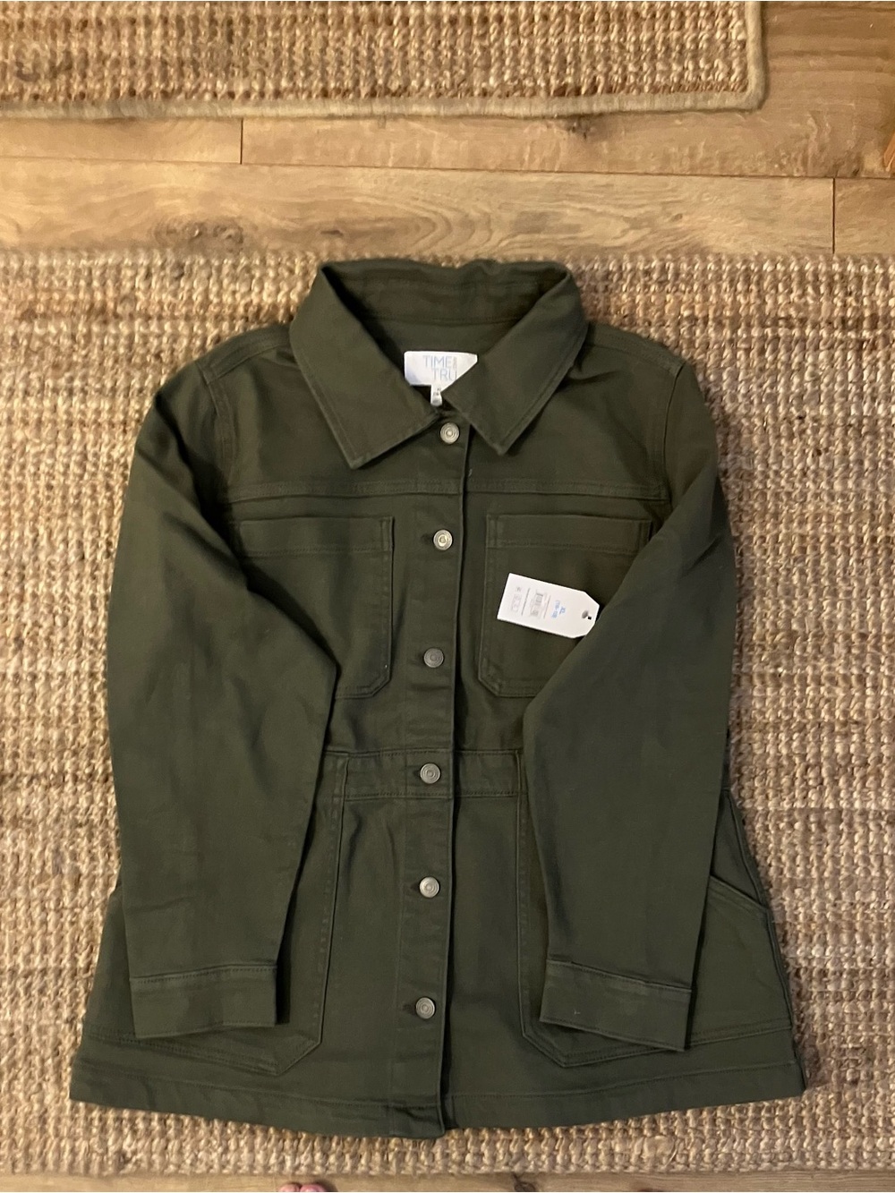 Time and Tru Utility Jacket Dark Olive - XL